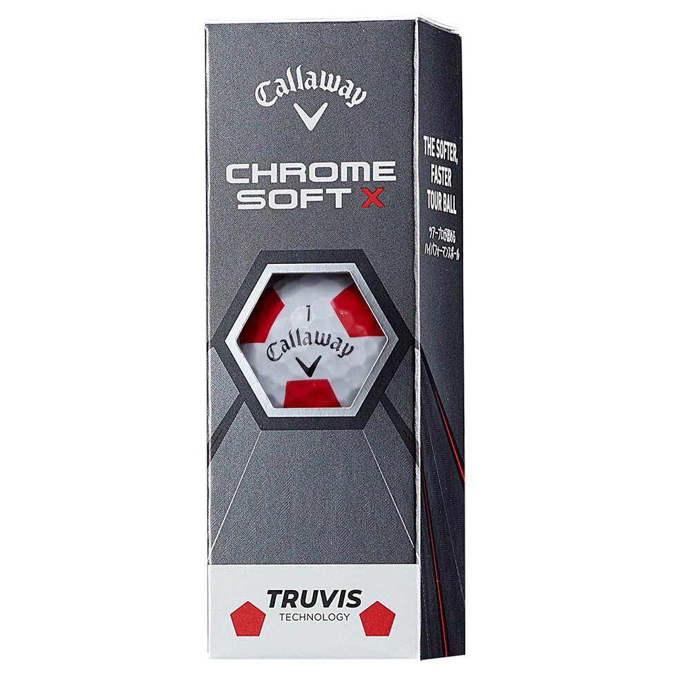 Chrome Soft X ゴルフボール トゥルービス レッド 3個入り キャロウェイ ヴィクトリアゴルフ Chrome Soft X ゴルフボール トゥルービス レッド 3個入り キャロウェイ ヴィクトリアゴルフ
