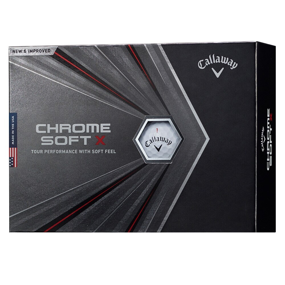 キャロウェイ（CALLAWAY）（メンズ）CHROME SOFT X ゴルフボール ホワイト 3個入り