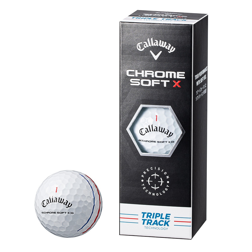 キャロウェイ（CALLAWAY）（メンズ）CHROME SOFT X トリプル・トラック ボール 3個入り BL CHRMSFT X 22 TRPLTRK 3B