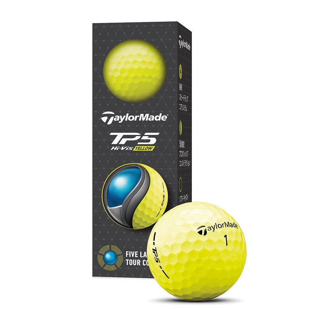 テーラーメイド（TAYLORMADE）（メンズ）ゴルフボール 24 TP5 Yellow スリーブ(3個入り)