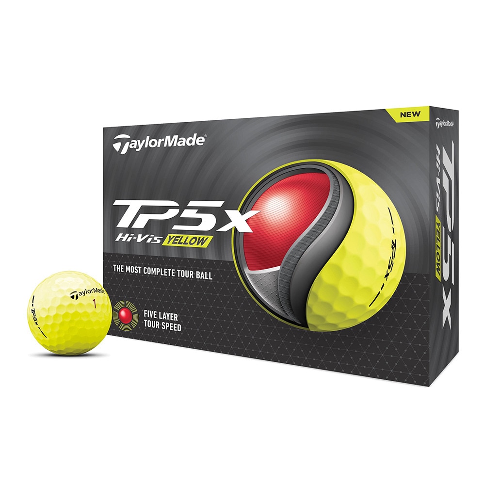 テーラーメイド（TAYLORMADE）（メンズ）ゴルフボール 24 TP5x Yellow ダース(12個入り)