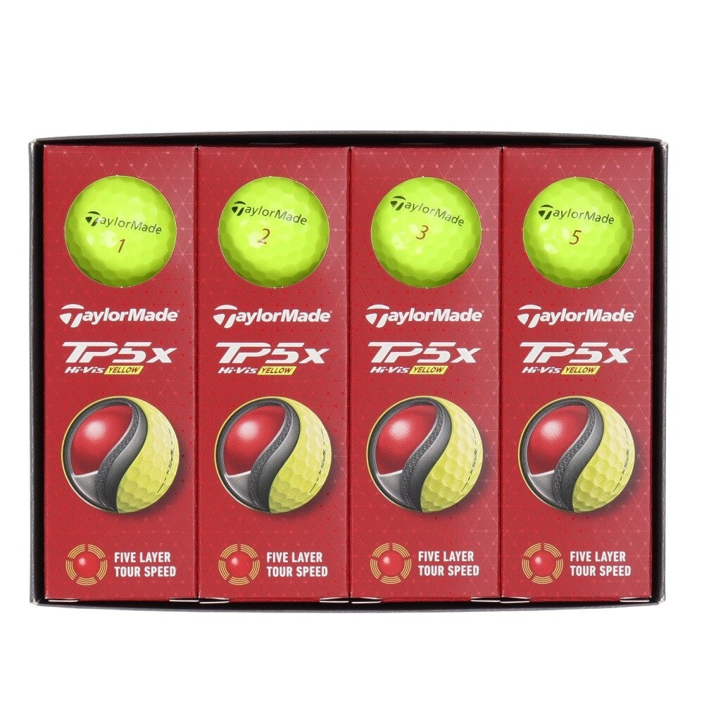 テーラーメイド（TAYLORMADE）（メンズ）ゴルフボール 24 TP5x Yellow ダース(12個入り)