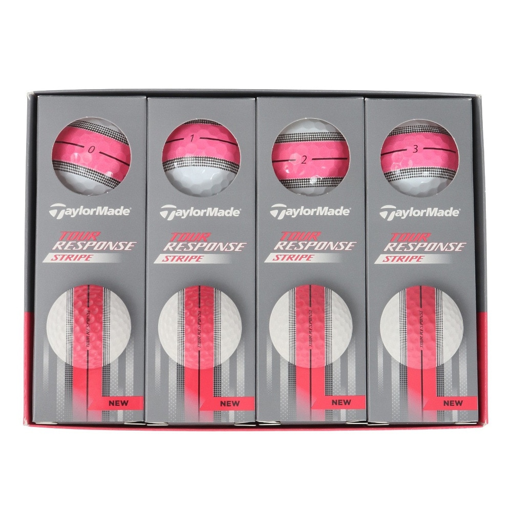 テーラーメイド（TAYLORMADE）（メンズ、レディース）ゴルフボール25 TR Stripe PNK 3b ダース(12個入り)