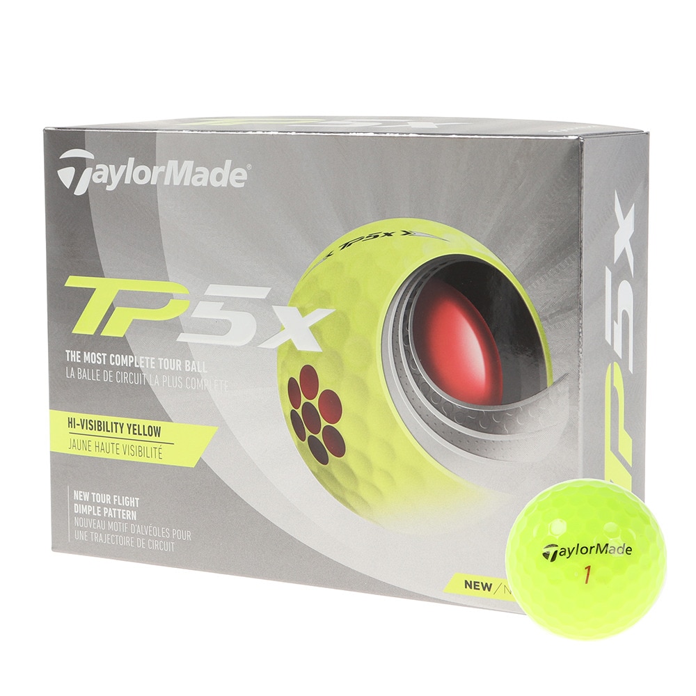 テーラーメイド（TAYLORMADE）（メンズ、レディース）TP5x ボール 1ダース(12球入り) イエロー
