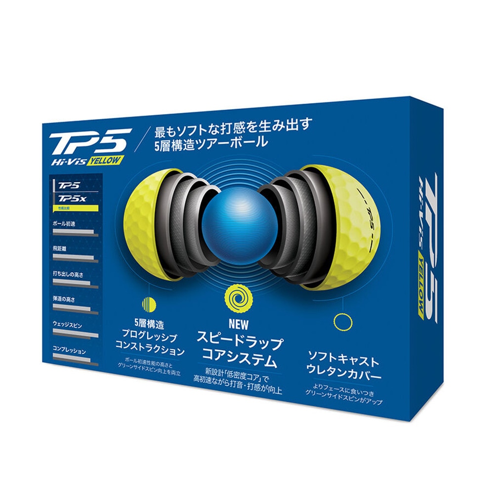 テーラーメイド（TAYLORMADE）（メンズ）ゴルフボール 24 TP5 Yellow ダース(12個入り)