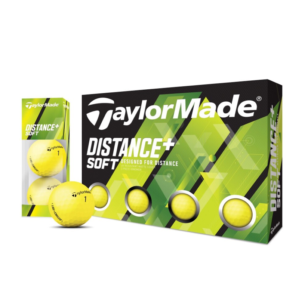 テーラーメイド（TAYLORMADE）（メンズ）ゴルフボール ディスタンス ソフト ボール 1ダース(12個) DIS+SOFT YEL