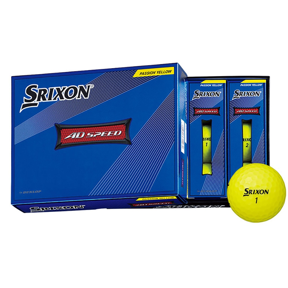 スリクソン（SRIXON）（メンズ）ゴルフボール エーディースピード AD SPD2 SN AD SPEED2 YEL ダース(12個入り)