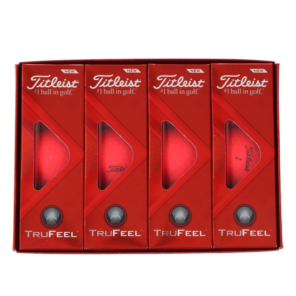 タイトリスト（TITLEIST）（メンズ）ゴルフボール TRUFEEL MATTE RED T6535S-J ダース(12個入り)