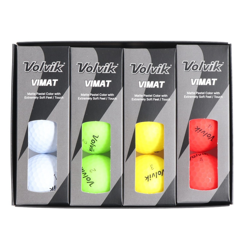 ボルビック（Volvik）（メンズ、レディース）ゴルフボール VIMAT P Assort VV5PNA07 ダース(12個入り)