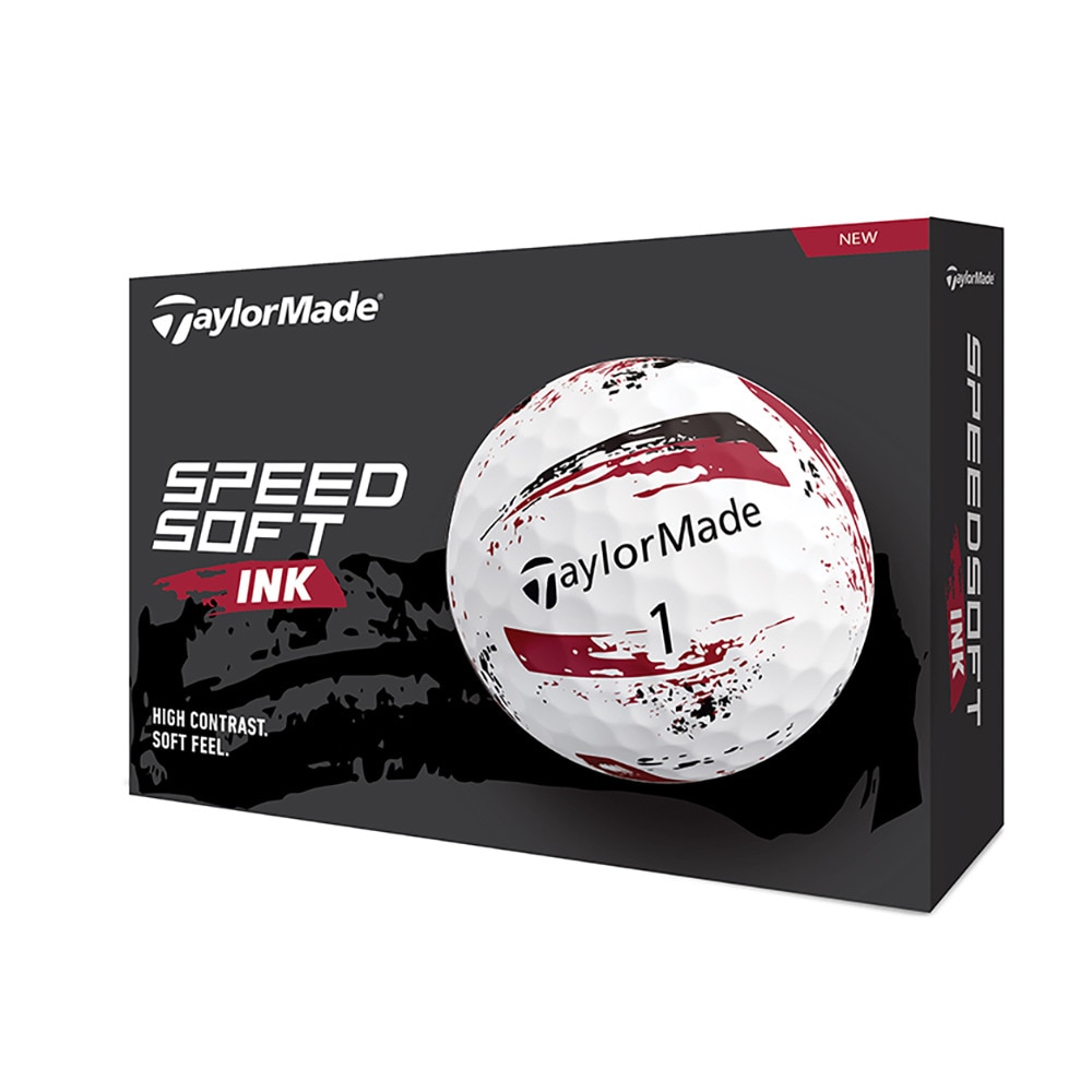 テーラーメイド（TAYLORMADE）（メンズ）ゴルフボール スピードソフトインク レッド ダース(12個入り)