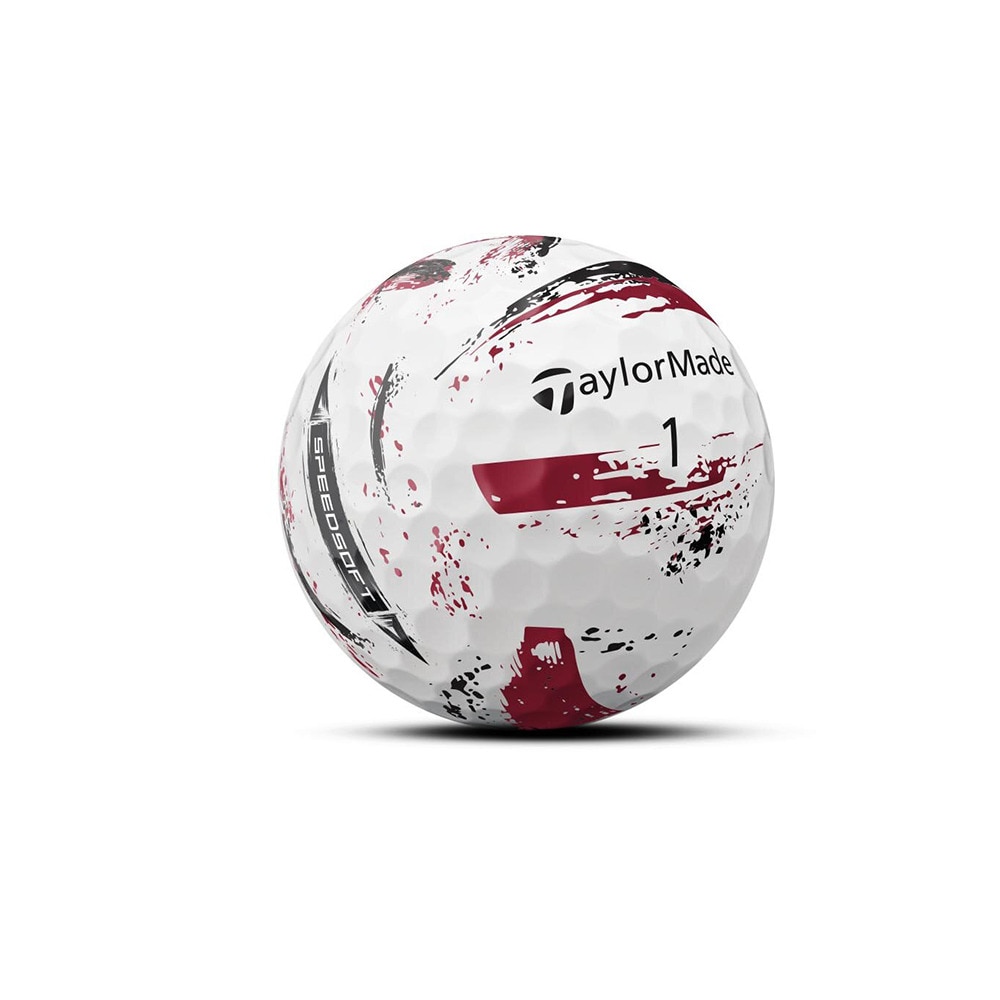 テーラーメイド（TAYLORMADE）（メンズ）ゴルフボール スピードソフトインク レッド ダース(12個入り)