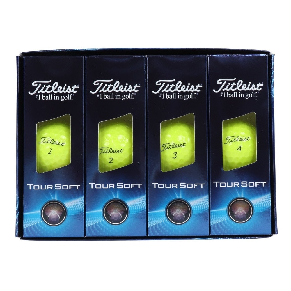 タイトリスト（TITLEIST）（メンズ）ゴルフボール 24 TOUR SOFT YELLOW T4114S-J ダース(12個入り)