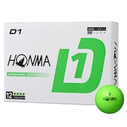 本間ゴルフ（HONMA）（メンズ）ゴルフボール D1 2024 BT2401 Green ダース(12個入り)