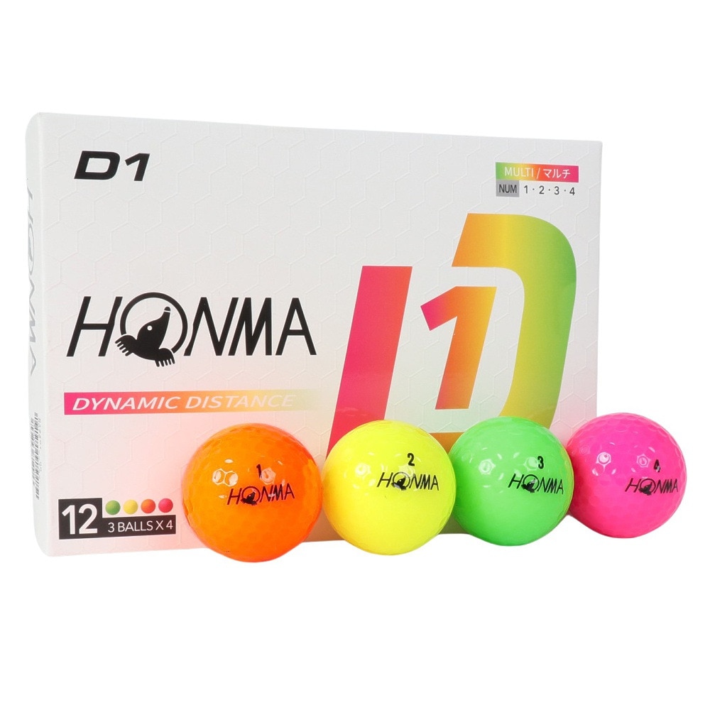 本間ゴルフ（HONMA）（メンズ、レディース）D1ボール 2024 BT2401 Multi ダース(12個入り)