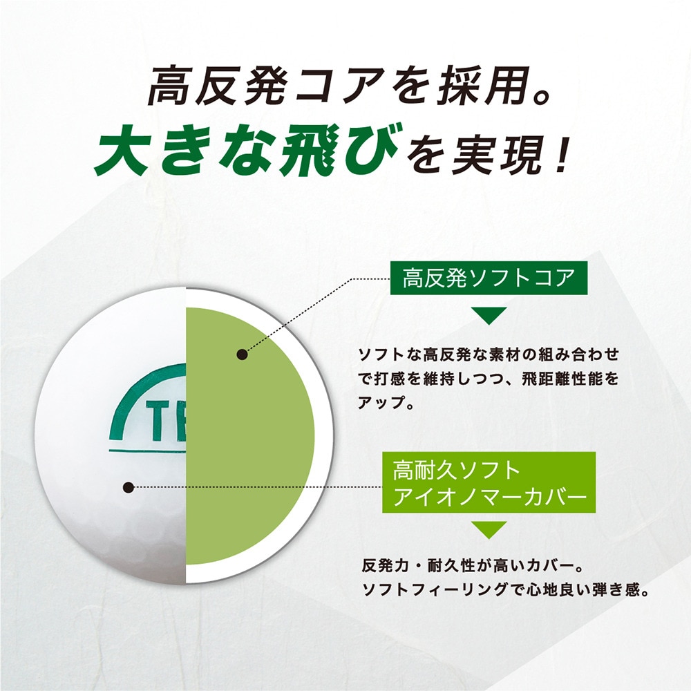 飛び衛門（メンズ）ゴルフボール マットカラー DISTANCE 3ダース(36個入り) 23T2BM MYE3DZ