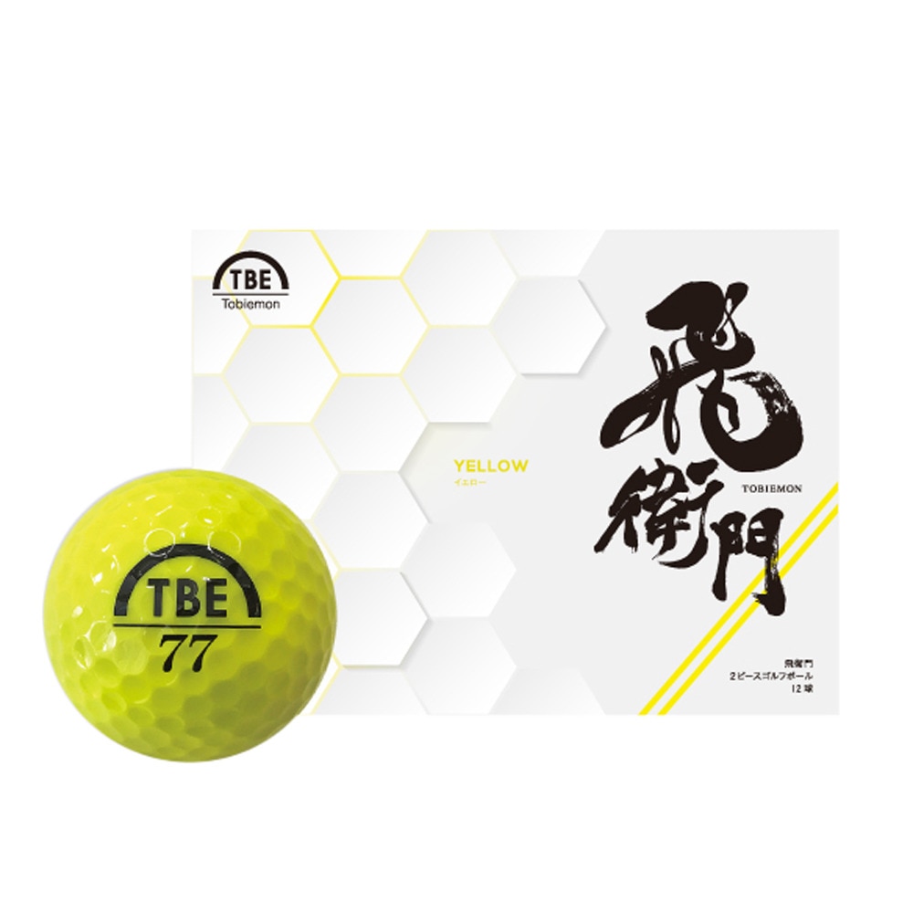 飛び衛門（メンズ）ゴルフボール DISTANCE 3ダース(36個入り) 23TBMPB YE3DZ