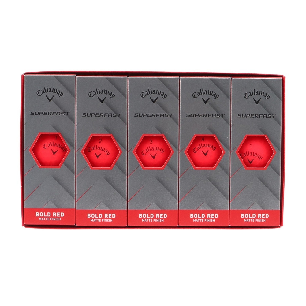 キャロウェイ（CALLAWAY）（メンズ）ゴルフ SUPERFASTボール レッド 1ダース 15個入り SUPERFAST RED 25 15B