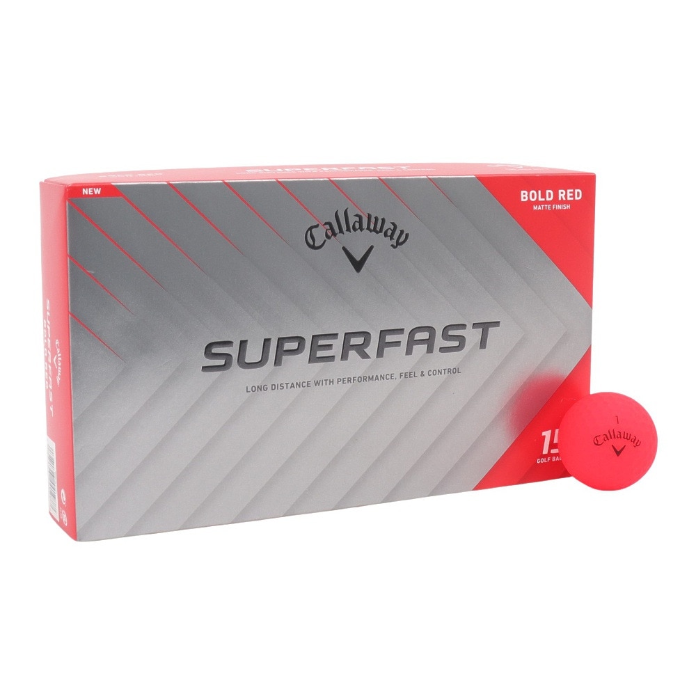 キャロウェイ（CALLAWAY）（メンズ）ゴルフ SUPERFASTボール レッド 1ダース 15個入り SUPERFAST RED 25 15B