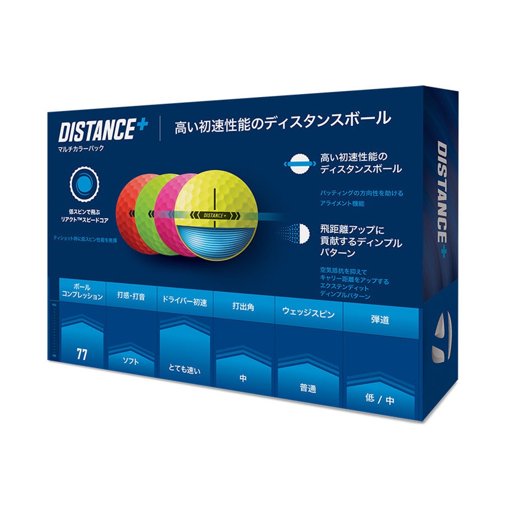 テーラーメイド（TAYLORMADE）（メンズ）ゴルフボール 25 Distance+ Multi ダース(12個入り)