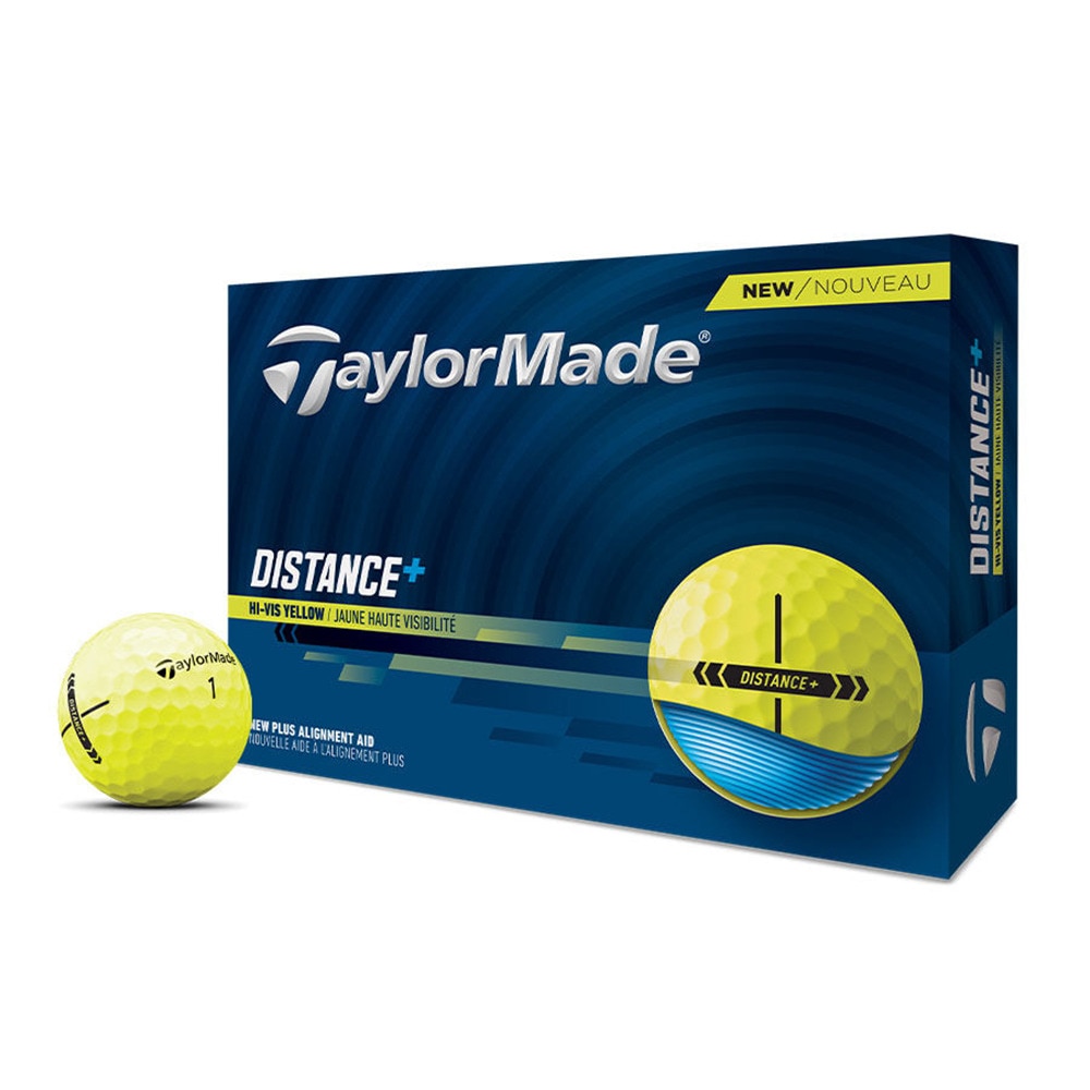 テーラーメイド（TAYLORMADE）（メンズ）ディスタンス+ ボール YLW ダース(12個入り)