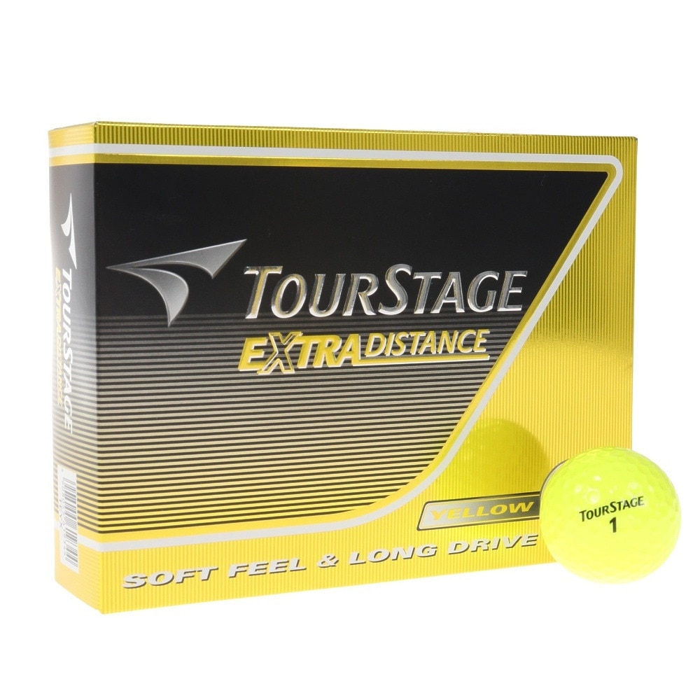 ツアーステージ（TOURSTAGE）（メンズ）【3ダースセット】ゴルフボール EXTRA DISTANCE イエロー (3ダース 36個) オンライン価格