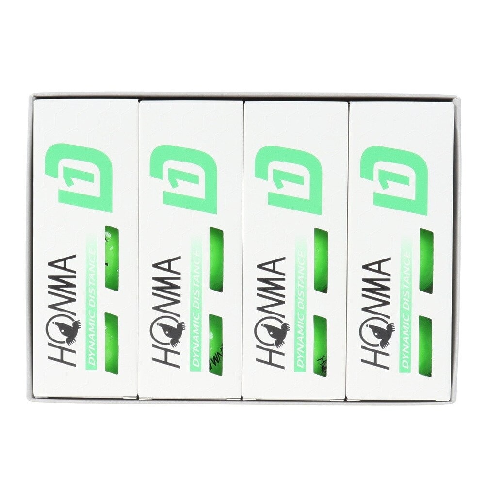 本間ゴルフ（HONMA）（メンズ）【3ダースセット】ゴルフボール D1 2024 BT2401 Green ダース(36個入り)