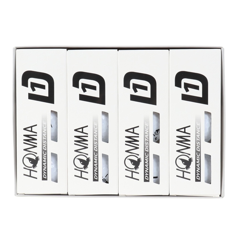 本間ゴルフ（HONMA）（メンズ）【3ダースセット】ゴルフボール D1 2024 BT2401 WH ダース(36個入り)