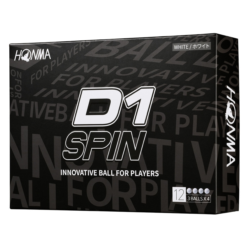 本間ゴルフ（HONMA）（メンズ、レディース）D1 SPIN 2023D1 SPIN BTQ2301 WH ダース(12個入り)