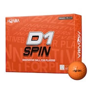 本間ゴルフ（HONMA）（メンズ、レディース）ゴルフボール D1 SPIN BTQ2301 OG ダース(12個入り)