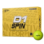 本間ゴルフ（HONMA）（メンズ、レディース）ゴルフボール D1 SPIN BTQ2301 YE ダース(12個入り)