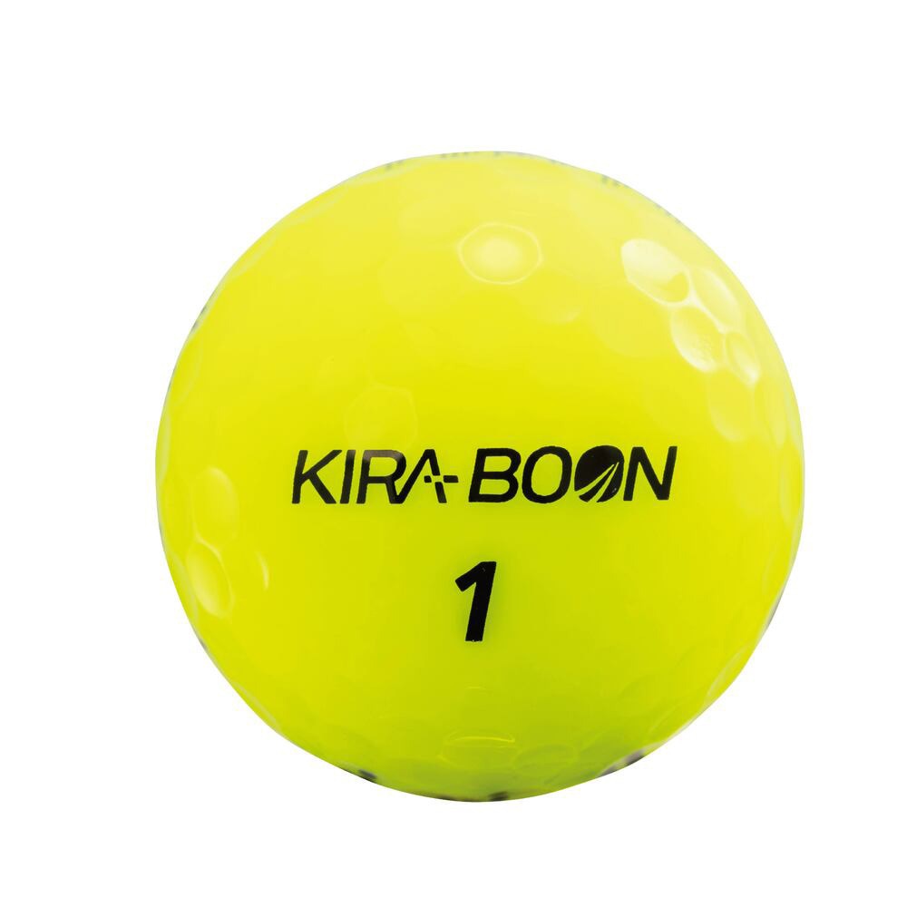 キャスコ（KASCO）（メンズ、レディース）ゴルフボール KIRABOON 三角イエロー ダース(12個入り)