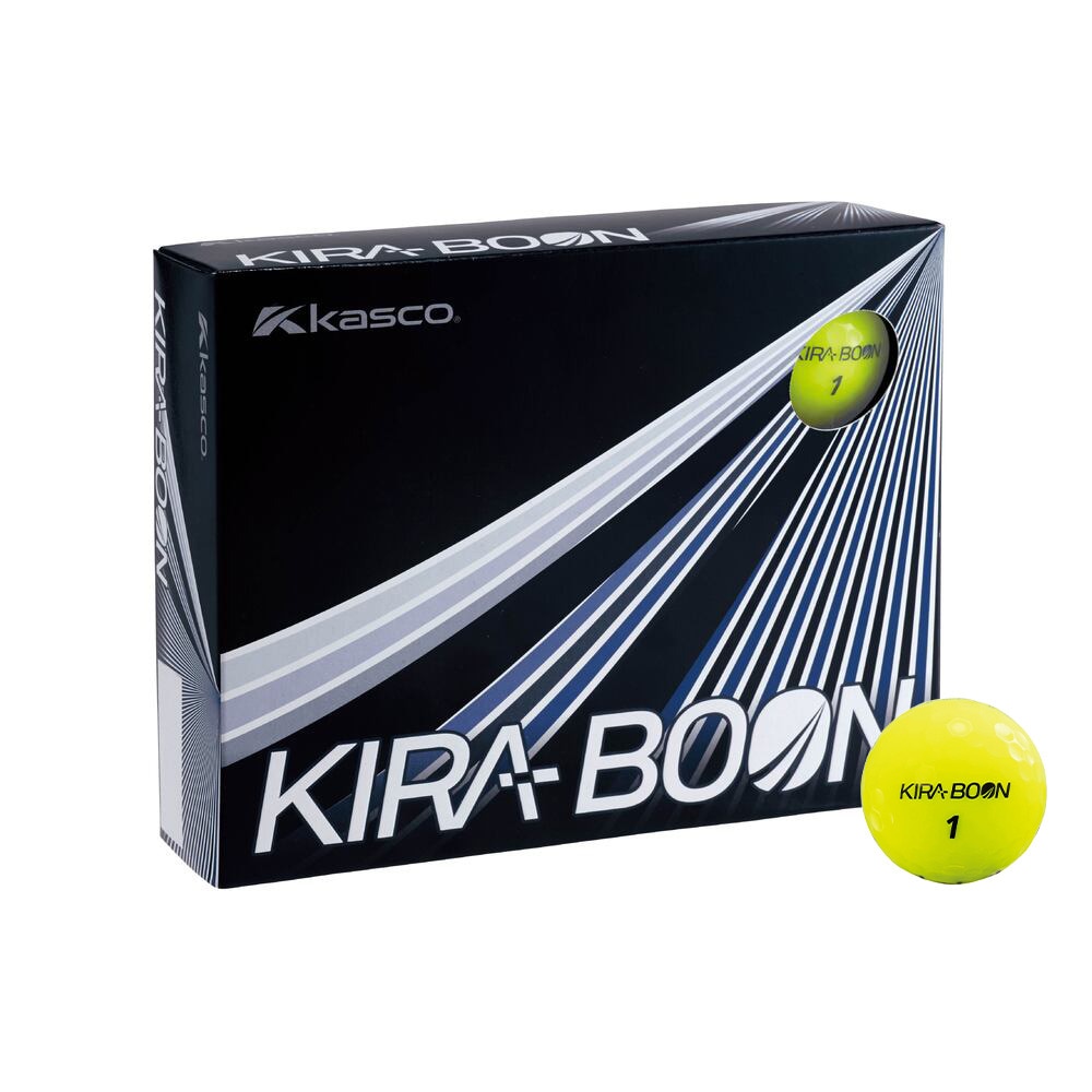 キャスコ（KASCO）（メンズ、レディース）ゴルフボール KIRABOON 三角イエロー ダース(12個入り)