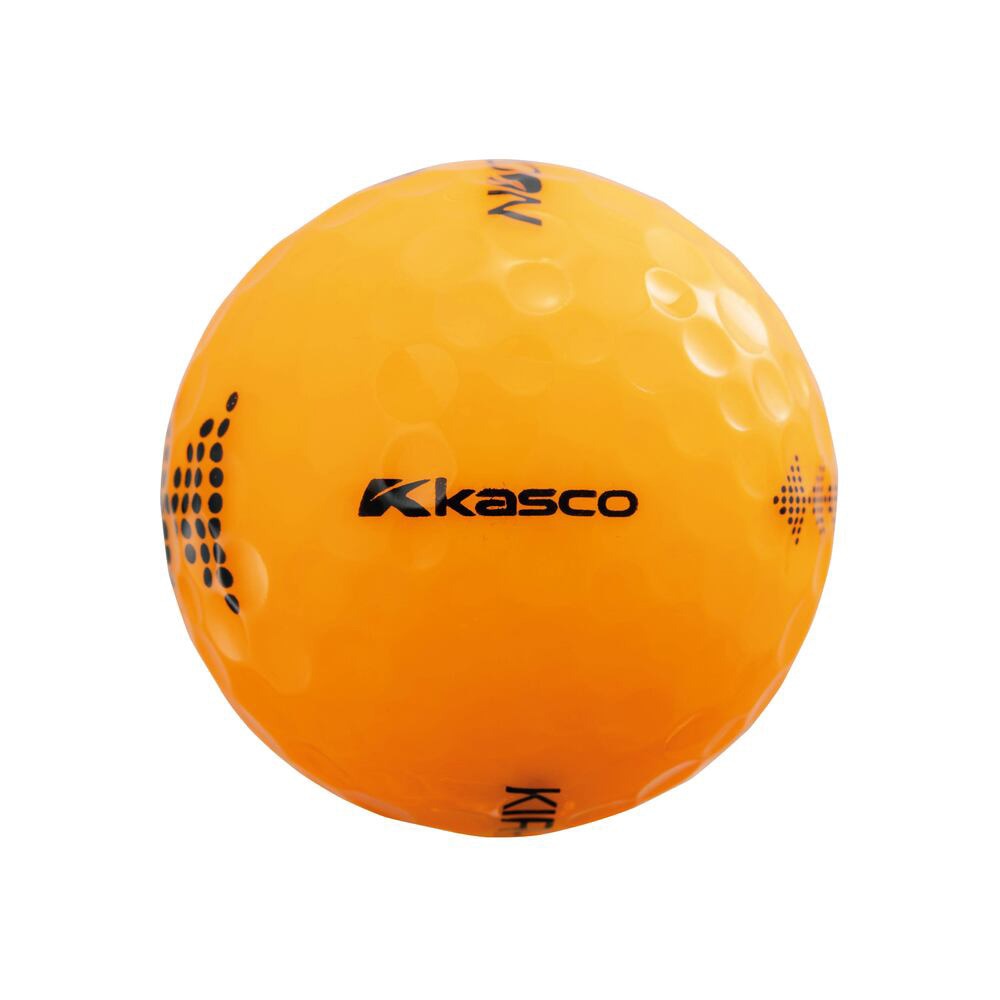 キャスコ（KASCO）（メンズ、レディース）ゴルフボール KIRABOON 三角オレンジ ダース(12個入り)