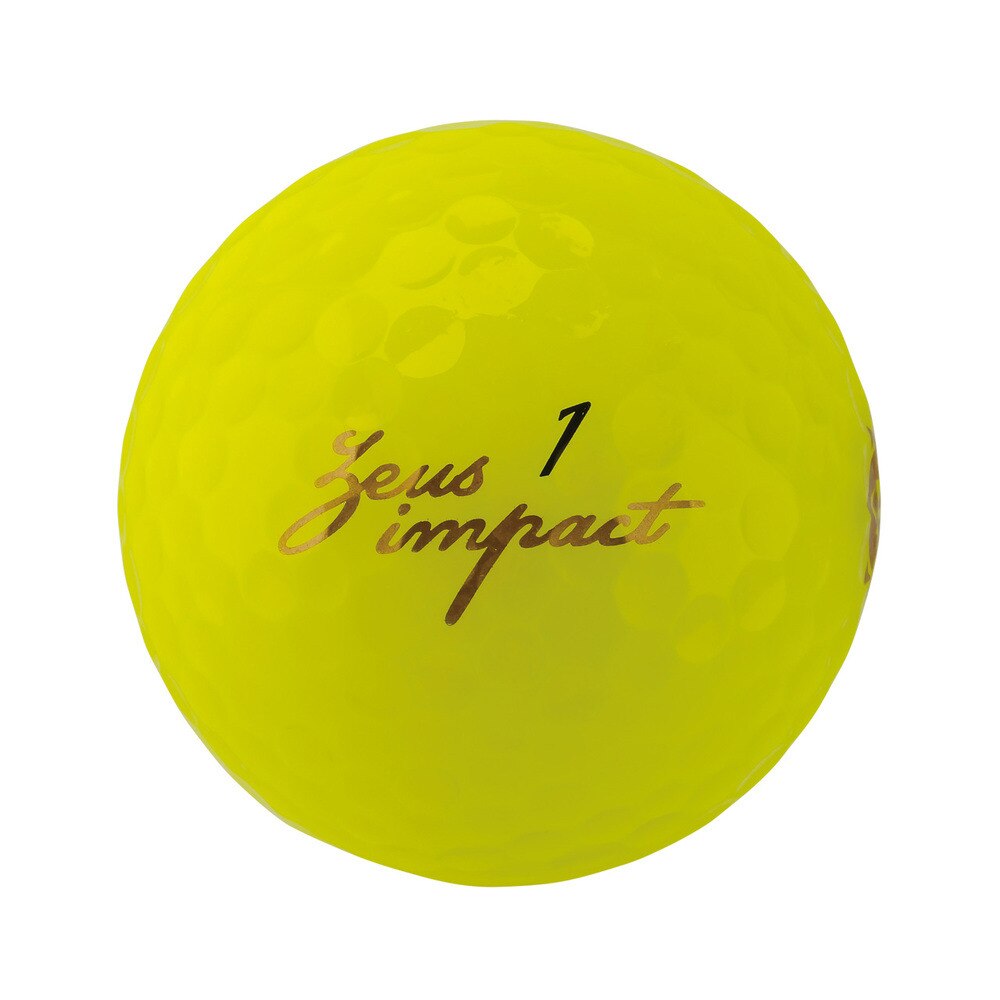 キャスコ（KASCO）（メンズ）ゴルフボール Zeusimpact3 YEL ダース(12個入り)