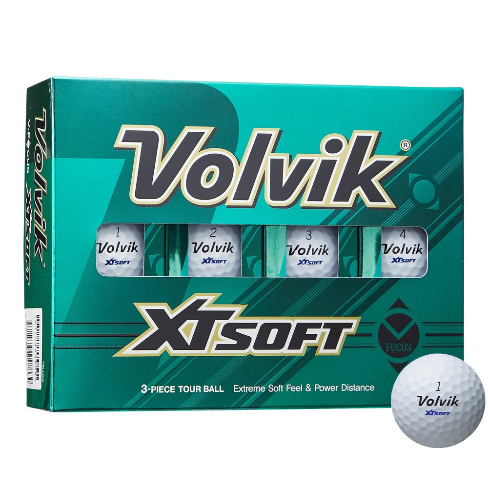 ボルビック（Volvik）（メンズ、レディース）ゴルフボール XT SOFT WHT ダース(12個入り)