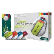 テーラーメイド（TAYLORMADE）（メンズ、レディース）ゴルフボール ツアーレスポンス ストライプ ボール マルチカラー 23 TR Stripe Multi DZ ダース(12個入り)