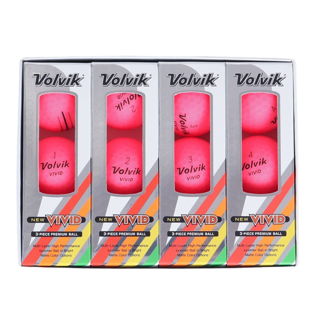 ボルビック（Volvik）（メンズ）VIVID 23 VV5PNA04 PNK DZ ダース(12個入り)