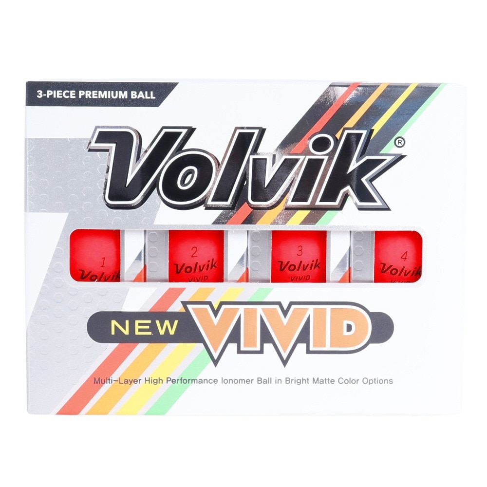 ボルビック（Volvik）（メンズ）VIVID 23 VV5PNA04 RED DZ ダース(12個入り)