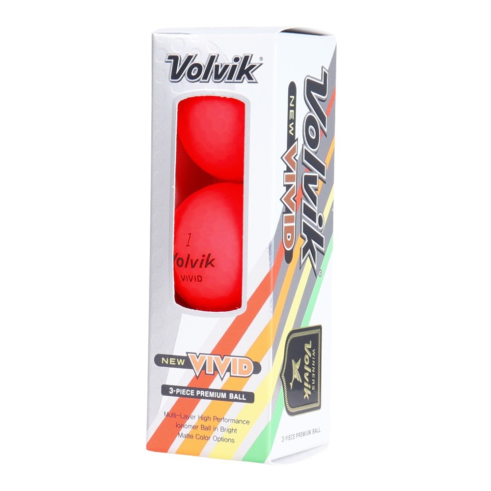 ボルビック（Volvik）（メンズ）VIVID 23 VV5PNA04 RED DZ ダース(12個入り)