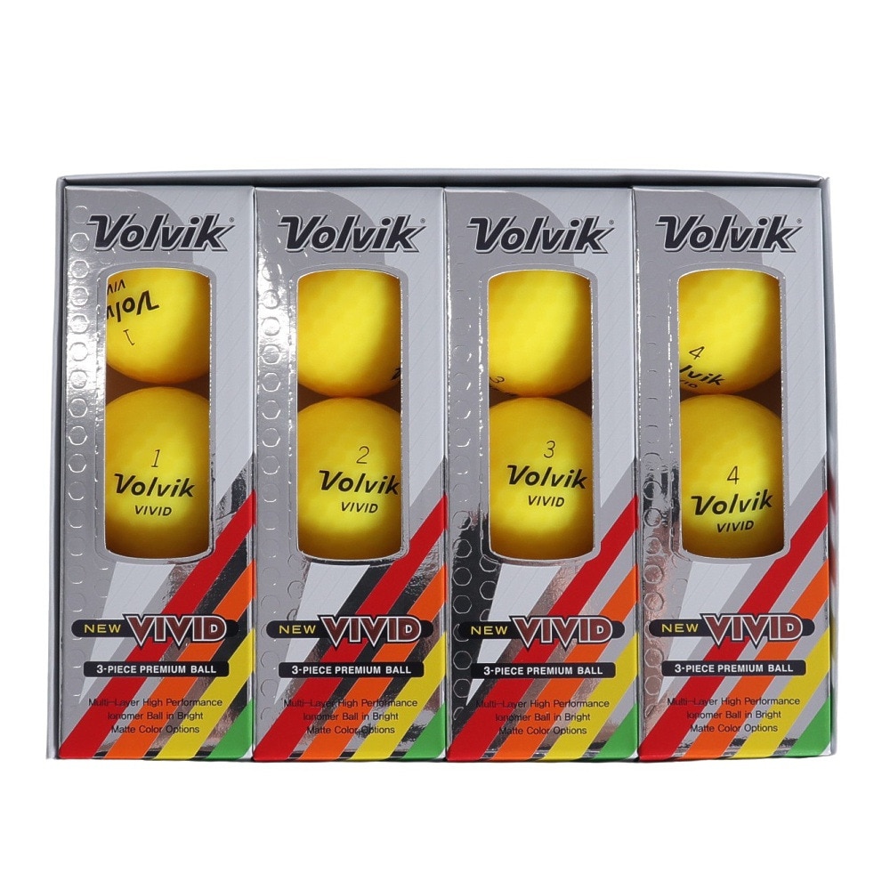 ボルビック（Volvik）（メンズ）VIVID 23 VV5PNA04 YEL DZ ダース(12個入り)