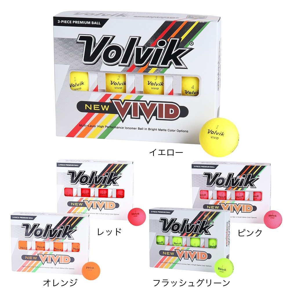 ボルビック（Volvik）（メンズ）VIVID 23 VV5PNA04 GRN DZ ダース(12個入り)