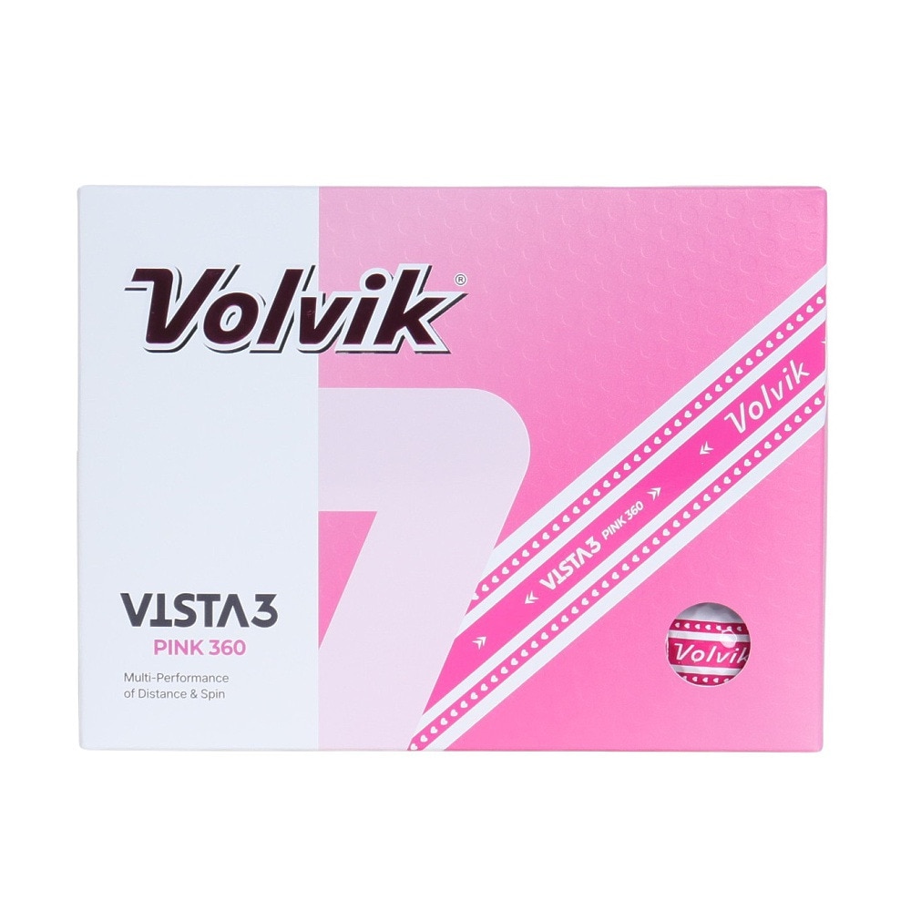 ボルビック（Volvik）（メンズ、レディース）VISTA3 PRISM VV5PNA27 PINK C DZ ダース(12個入り)
