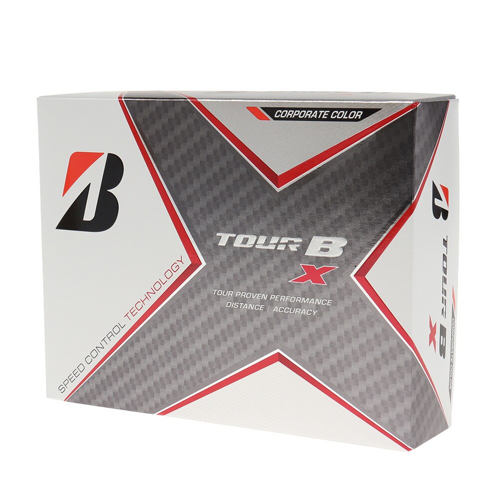 ブリヂストンゴルフ（BRIDGESTONE GOLF）（メンズ、レディース）ゴルフボール TOUR B X CO ホワイト コーポレートカラー 1ダース(12球入り)