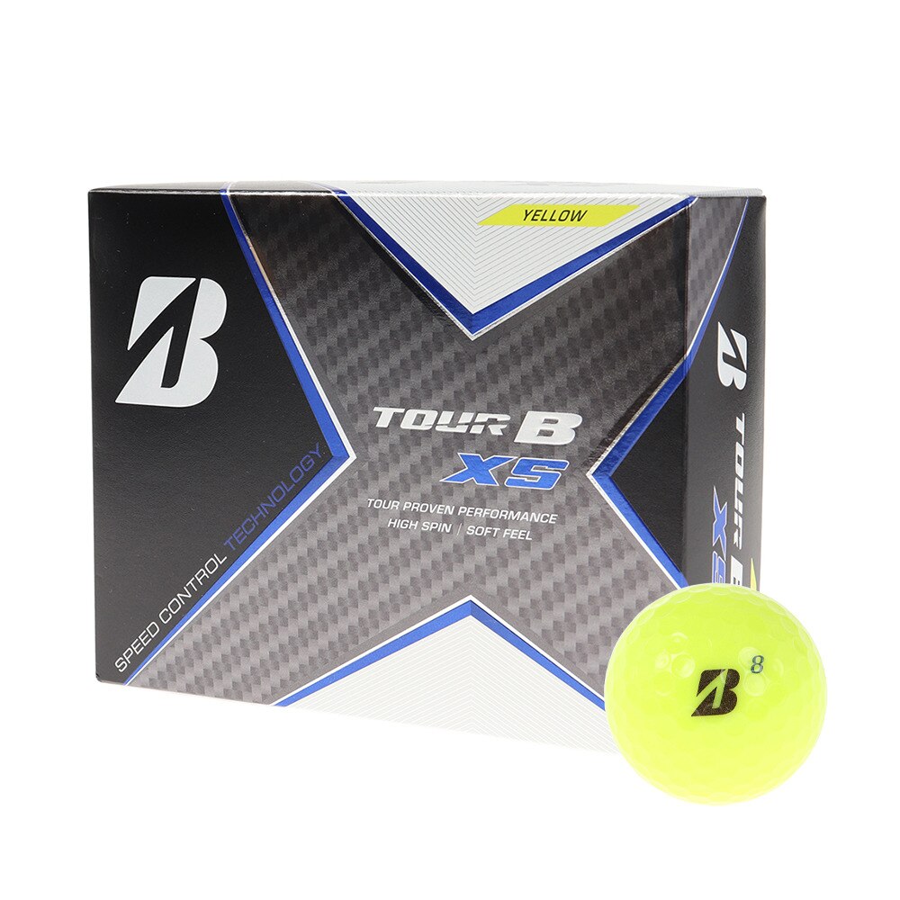 ブリヂストンゴルフ（BRIDGESTONE GOLF）（メンズ、レディース）ゴルフボール TOUR B XS イエロー 1ダース(12球入り)  ゴルフ用品はヴィクトリアゴルフ