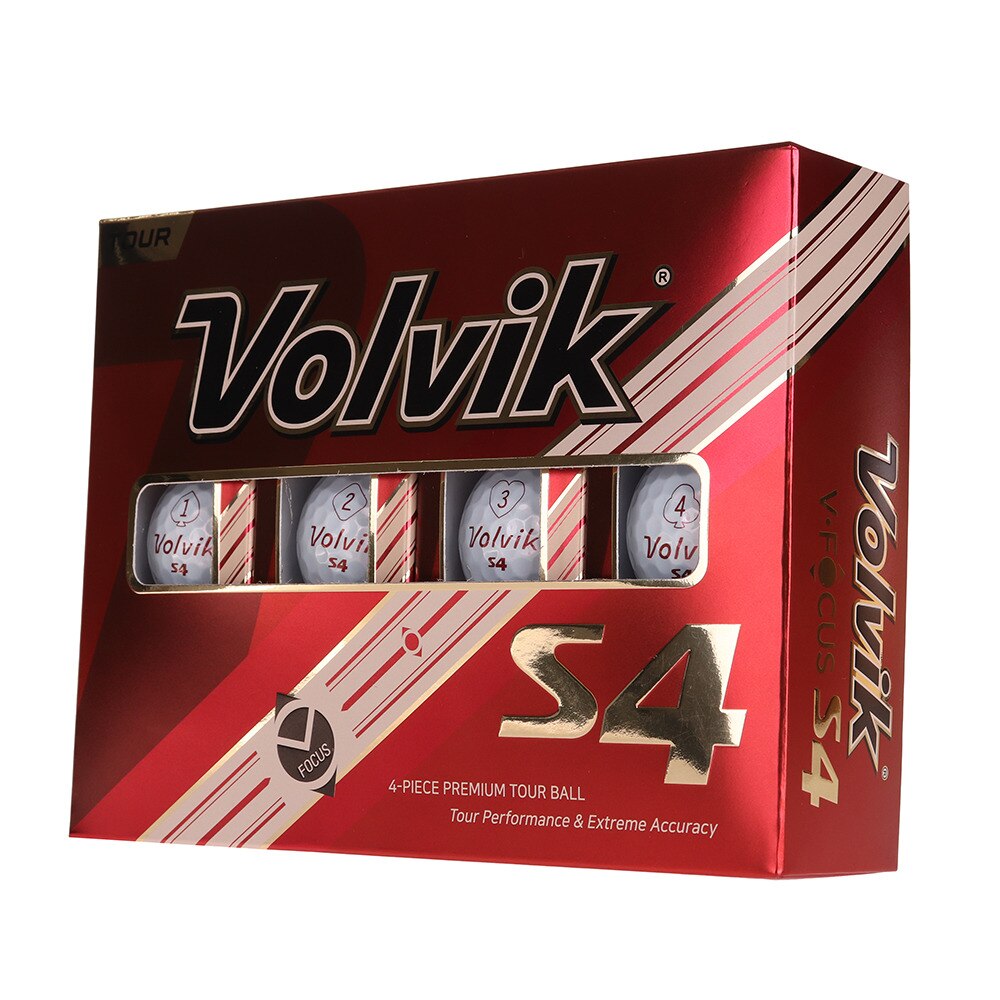 ボルビック（Volvik）（メンズ、レディース）ゴルフボール NEW S4  21 SL WHT 1ダース(12球入り)