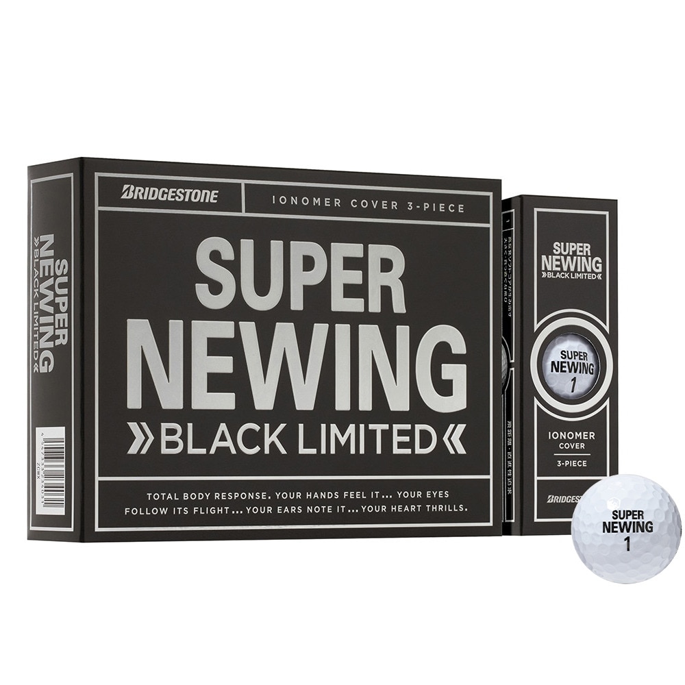 ブリヂストンゴルフ（BRIDGESTONE GOLF）（メンズ）ゴルフボール スーパーニューイング ブラック リミテッド 21SP NEWING BK LTD3 ZCWX ダース(12個入り)