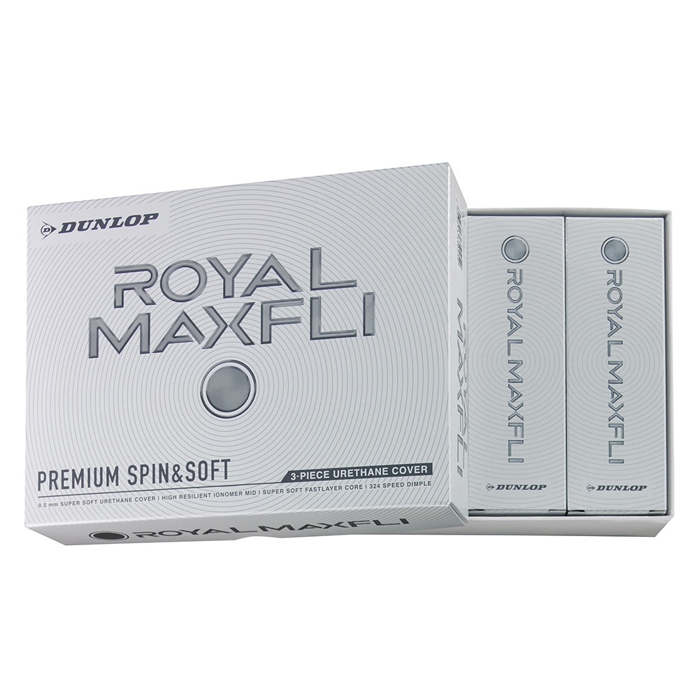 マックスフライ（MAXFLI）（メンズ）ゴルフボール ROYAL MAXFLI WH ダース(12個入り)