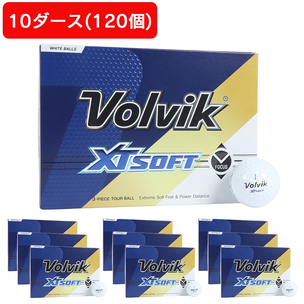 ボルビック（Volvik）（メンズ、レディース）【10ダースセット】ゴルフボール XT SOFT 23 WHT 10ダース(120個入り) VV5PNA05 WHT