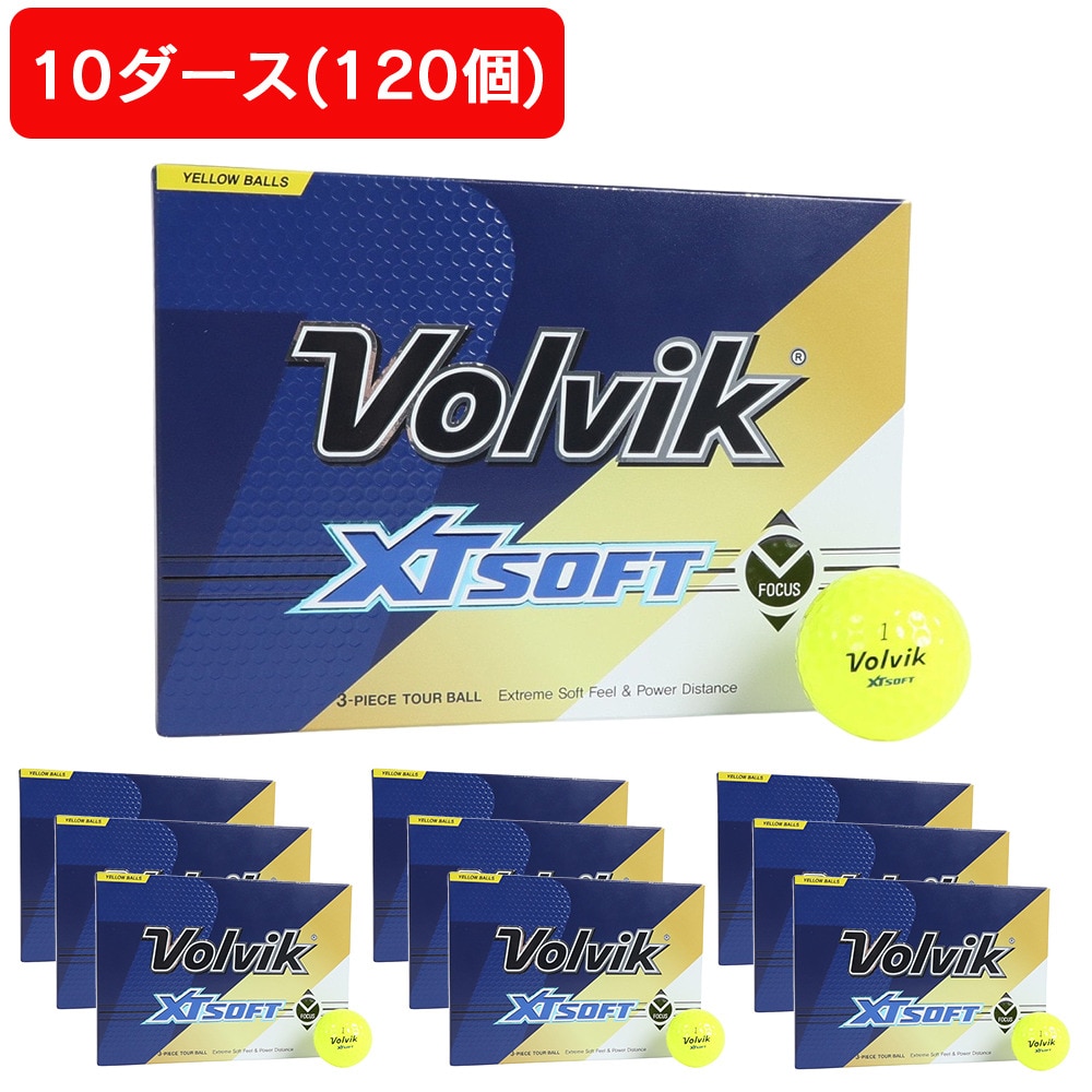 ボルビック（Volvik）（メンズ、レディース）【10ダースセット】ゴルフボール XT SOFT 23 YEL 10ダース(120個入り) VV5PNA05 YEL
