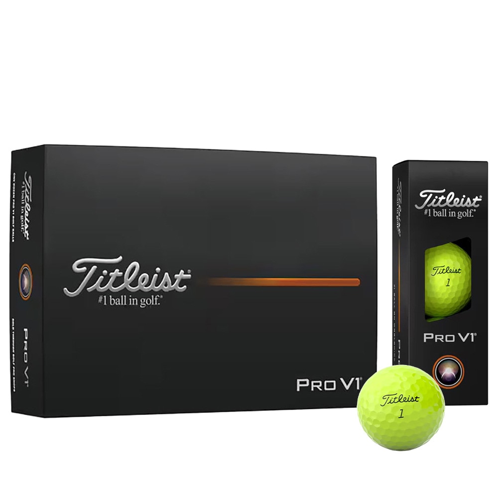 タイトリスト（TITLEIST）（メンズ）PRO V1 プロV1 YEL ゴルフボール T2129S-3PJ ダース(12個入り)